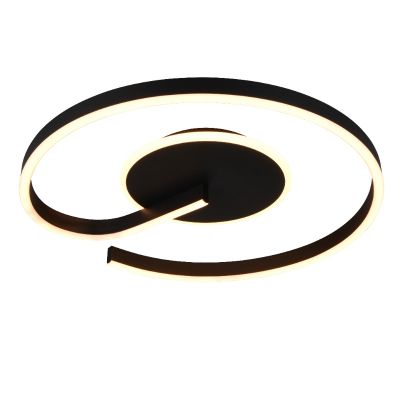 Czarna lampa sufitowa design, Ymer, 21W, white switch LED, ściemniana w 3 krokach