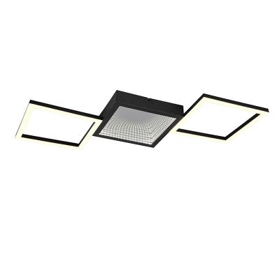 Czarna lampa sufitowa design, Gelka, 24W, 3000K LED, ściemniana w 3 krokach