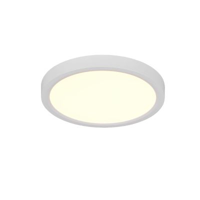 Biały plafon sufitowy nowoczesny, Zayd, 18W, white switch LED, ściemniana w 3 krokach