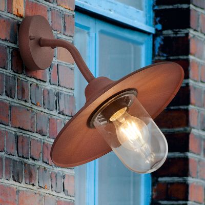 Rdzawa lampa zewnętrzna industrialna, Verena, IP44