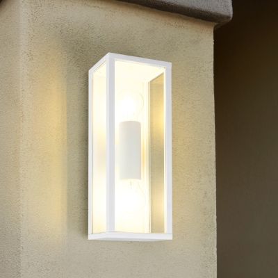 Biała lampa zewnętrzna nowoczesna, Sanna, IP44