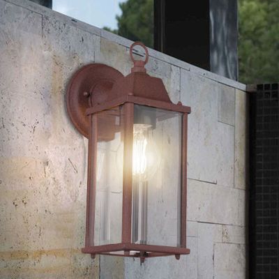 Rdzawa lampa zewnętrzna industrialna, Celeste, IP23