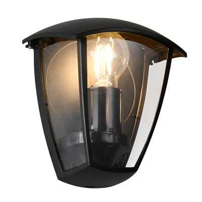 Czarna lampa zewnętrzna nowoczesna, Samatar, IP44