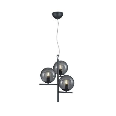 Antracytowa lampa wisząca nowoczesna, Silkis