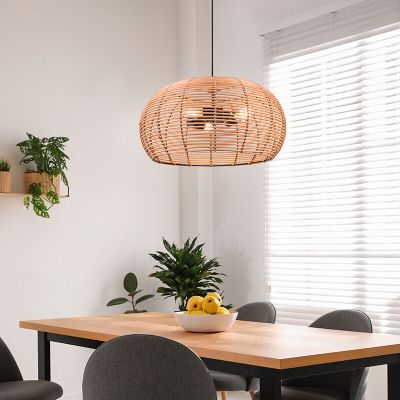 Rattanowa lampa wisząca brązowa, Nesrine