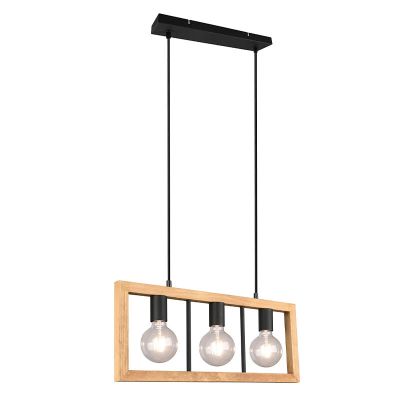 Czarna lampa wisząca vintage, Rafiq