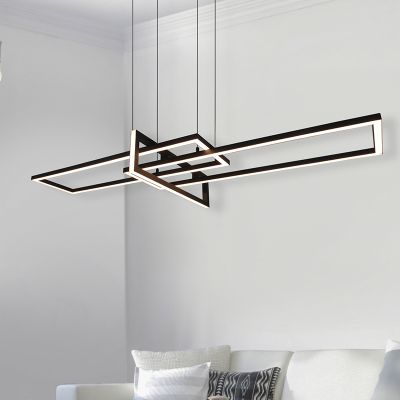 Czarna lampa wisząca nowoczesna, Hatun, 34W, 3000K LED