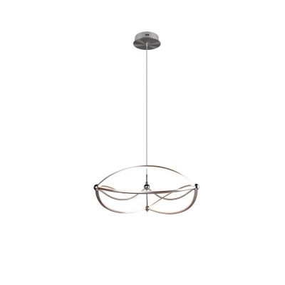Niklowa lampa wisząca nowoczesna, Remy, 42W, 3000K LED