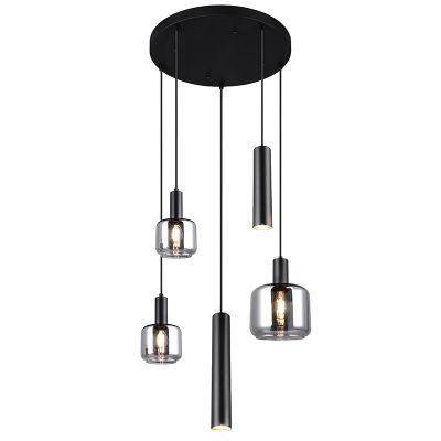 Czarna lampa wisząca nad stół do jadalni design, Lahcen