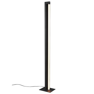 Czarna lampa stojąca nowoczesna, Raihana, 21W, white switch LED, z dotykowy ściemniacz