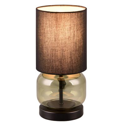 Czarna lampa stołowa retro, Vita, z przełącznik