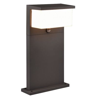 Antracytowa lampa podłogowa zewnętrzna z czujnikiem ruchu nowoczesna, Slimane, 13W, 3000K LED, IP54