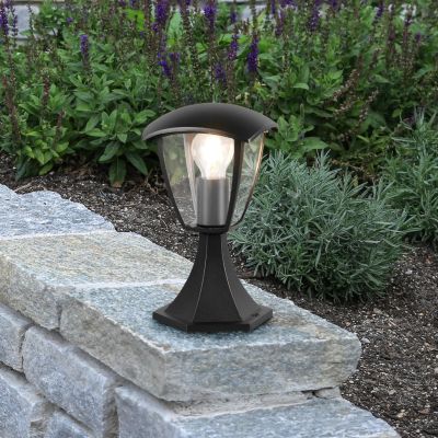 Czarna lampa zewnętrzna nowoczesna, Samatar, IP44