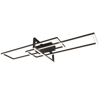 Czarny plafon sufitowy nowoczesny, Hatun, 34W, 3000K LED
