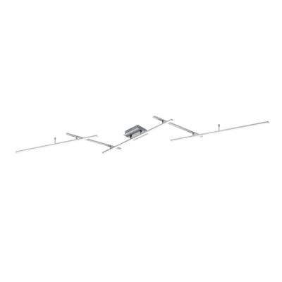 Niklowy plafon sufitowy nowoczesny, Nadja, 22W, RGBW LED, z pilot