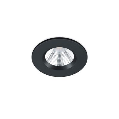 Czarna oprawa podtynkowa łazienkowa nowoczesna, Iman, 5W, 3000K LED, IP65
