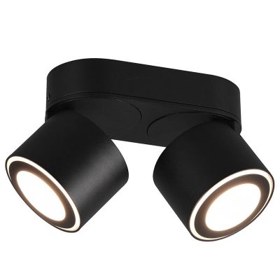 Czarny plafon sufitowy nowoczesny, Jorno, 3,5W, 3000K LED