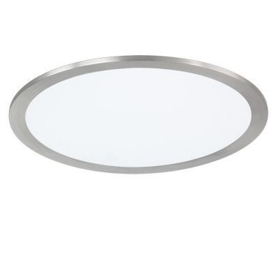 Niklowy plafon sufitowy nowoczesny, Jamilia, 15W, RGBW LED, z pilot