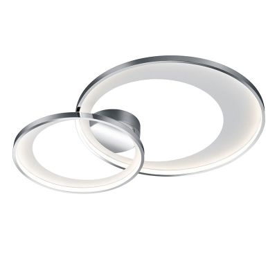 Chromowany plafon sufitowy nowoczesny, Kendi, 36W, 3000K LED