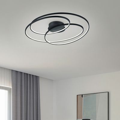 Czarny plafon sufitowy nowoczesny, Sabra, 50W, 3000K LED
