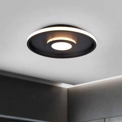 Czarna lampa łazienkowa sufitowa nowoczesna, Kayla, 35W, 3000K LED, IP44