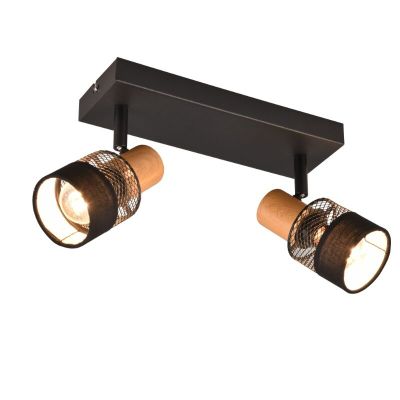 Czarny spot sufitowy retro, Solmaz