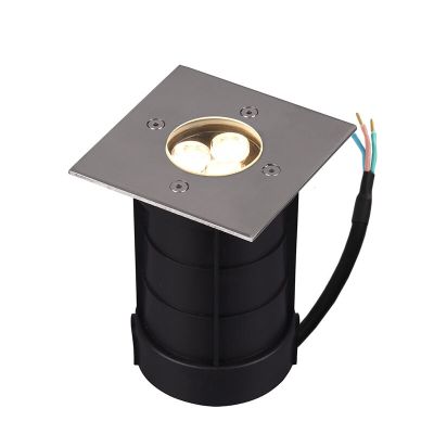 Niklowa lampa najazdowa nowoczesna, Jabari, 3W, 3000K LED, IP65