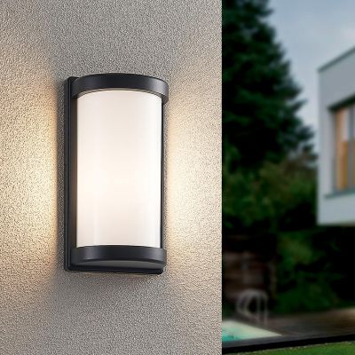 Czarna lampa zewnętrzna aluminiowa, Mesut, IP44
