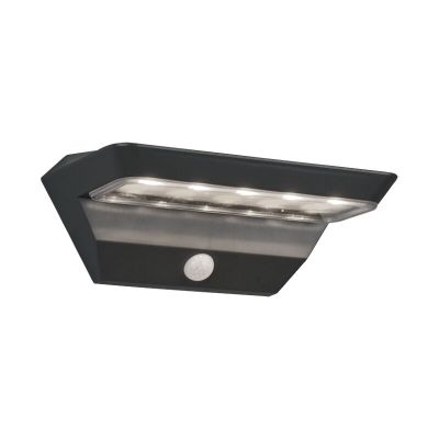 Antracytowy kinkiet zewnętrzny z czujnikiem ruchu nowoczesny, Sunniva, 5W, 3000K LED, IP44
