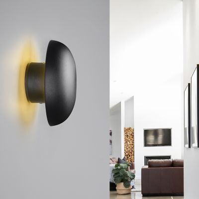 Czarny kinkiet akumulatorowy metalowy, Khaoula, 1,5W, 3000K LED, ściemniana w 3 krokach