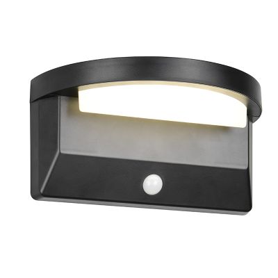 Czarny kinkiet solarny zewnętrzny nowoczesny, Neelam, 8W, 4000K LED, IP44
