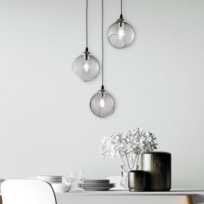 Chromowana lampa wisząca nowoczesna, Azibo