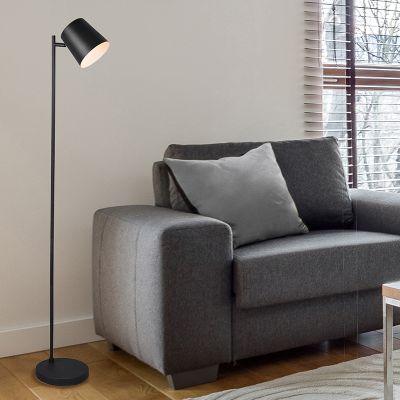 Czarna lampa stojąca nowoczesna, Suraya, 4,5W, 3000K LED, z dotykowy ściemniacz