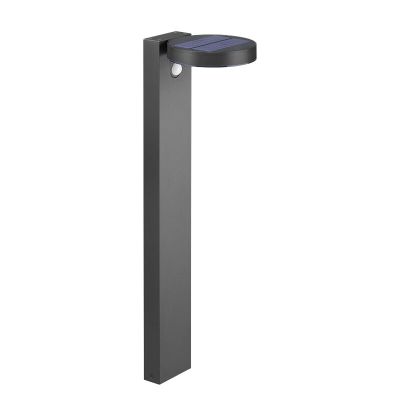 Antracytowa lampa podłogowa zewnętrzna solarna nowoczesna, Sunny, 4,5W, 3000K LED, IP44