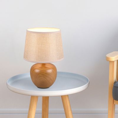 Ceramiczna lampa stołowa beżowa, Yet, z przełącznik