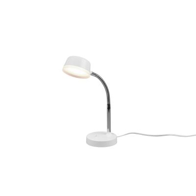 Biała lampa biurkowa nowoczesna, Fabio, 4,5W, 3000K LED, z przełącznik
