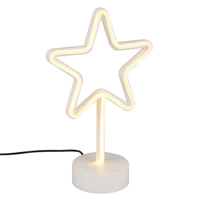 Biała lampa stołowa dla dzieci plastikowa, Sario, 1W, 3000K LED