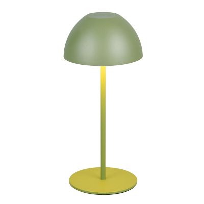 Zielona lampa stołowa akumulatorowa plastikowa, Mikhail, 2W, 3000K LED, IP44, z dotykowy ściemniacz