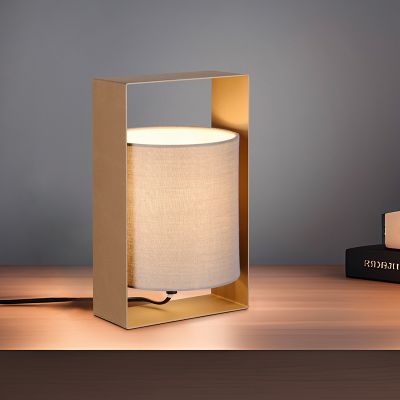 Brązowa lampa stołowa nowoczesna, Radhika, z przełącznik