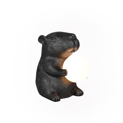 Czarna lampa stołowa nowoczesna, Reduan, z przełącznik