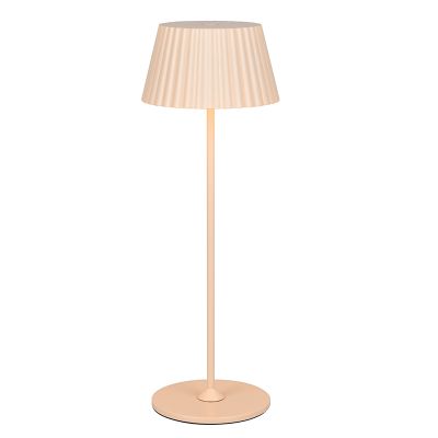 Brązowa akumulatorowa lampa stołowa zewnętrzna nowoczesna, Reshma, 1,5W, 3000K LED, IP44, z dotykowy ściemniacz