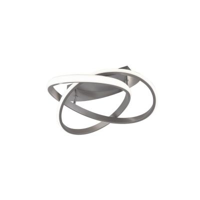 Niklowy plafon sufitowy nowoczesny, Sanura, 18W, 3000K LED