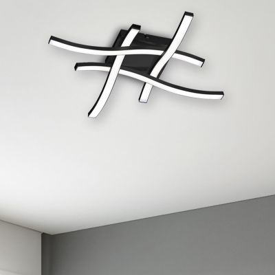 Czarny plafon sufitowy nowoczesny, Go, 5W, 3000K LED