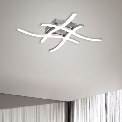 Niklowa lampa sufitowa nowoczesna, Go, 5W, 4000K LED