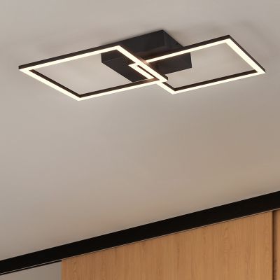 Czarny plafon sufitowy nowoczesny, Margaux, 20W, 3000K LED