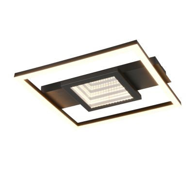 Czarna lampa sufitowa nowoczesna, Sandhia, 16W, 3000K LED