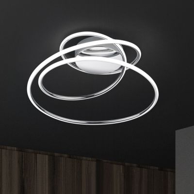 Chromowany plafon sufitowy design, Marell, 36W, 4000K LED, ściemniana w 3 krokach