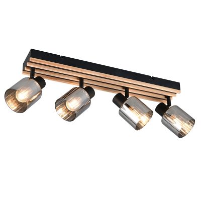 Czarny spot sufitowy nowoczesny, Steije