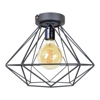 Industrialna lampa sufitowa czarna, Merlon