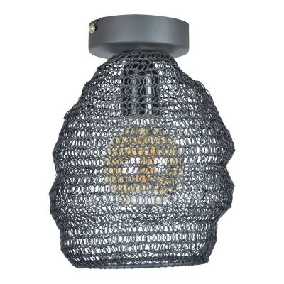 Industrialna lampa sufitowa czarna, Lida